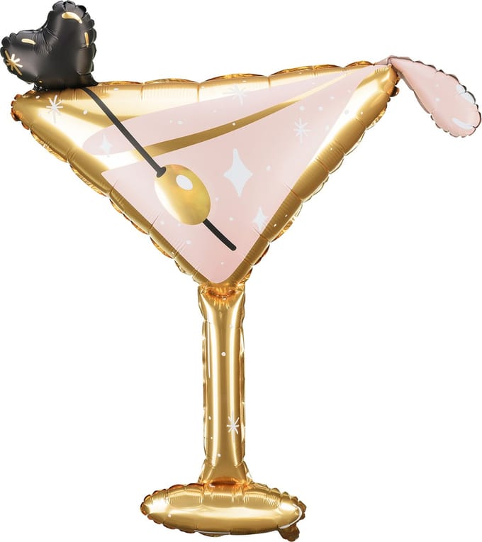 Partydeco - Folieballon Cocktail Glas 126 x 93 cm