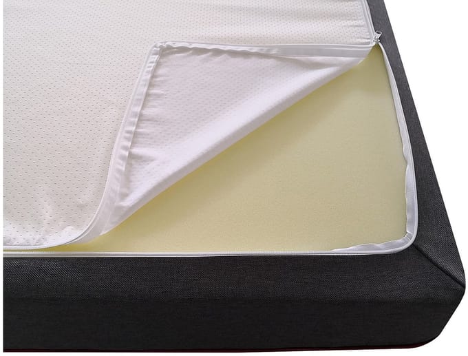 Vente-unique Bed met elektrische lattenbodem hout natuurlijk licht 2 x 90 x 200 cm