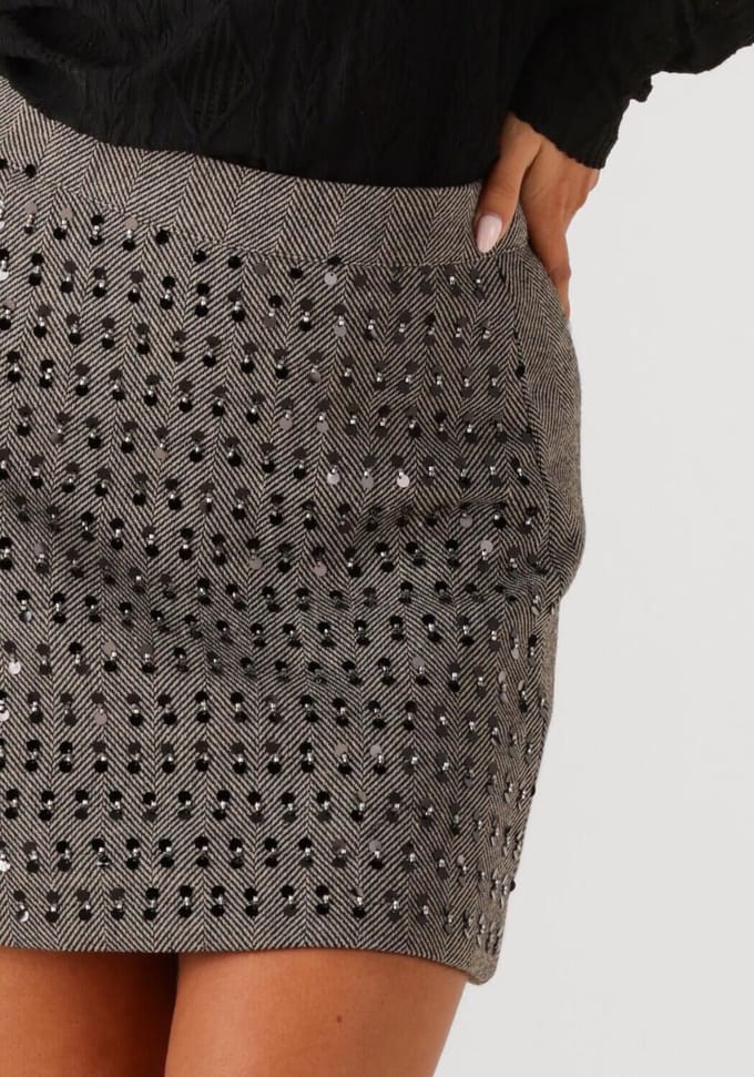 AAIKO Ariana Pes 255 Dames - Korte rok - Taupe - Maat L
