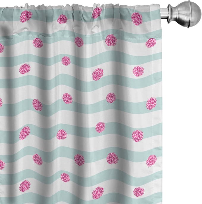 ABAKUHAUS Abstrakt – Gordijnen 2x75x175 cm – Microvezel – Licht zeeschuimroze
