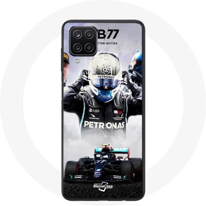 Coque - Samsung - Galaxy A12 - Formule 1 - Valtteri Bottas - Noir noir