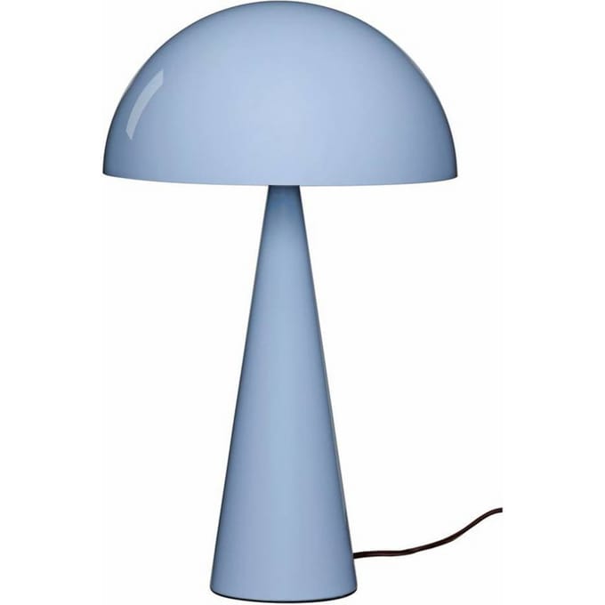 HÜBSCH tafellamp Mush, ijsblauw, metaal, hoogte 50 cm