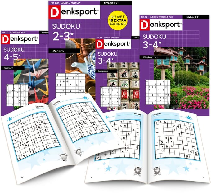 Denksport Sudoku puzzelboek pakket nr. 9