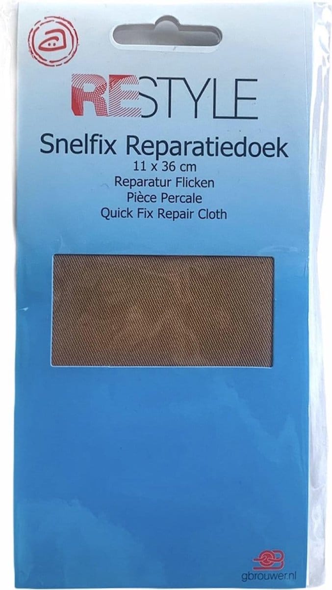 Restyle Strijkbaar Reparatiedoek Bruin - 11 x 36 cm