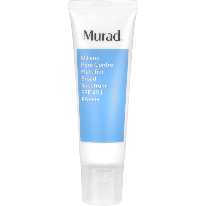 Murad, Contrôle de l'acné, Matifiant contrôle du sébum et des pores, SPF 45 PA++++, 1,7 fl oz (50 ml) white