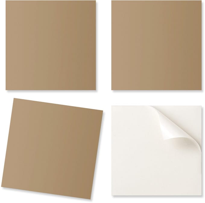 Set zelfklevende vinyltegels, donkergeel, 9x30x30 cm