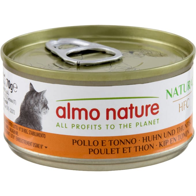 24x70g Kip & Tonijn Almo Nature Kattenvoer