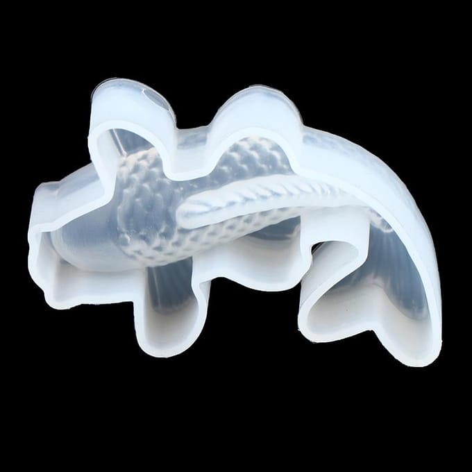 Formes de Carpe Chanceuse Moule en Silicone Résine Bijoux Queue de Poisson Moule Résine Époxy UV white