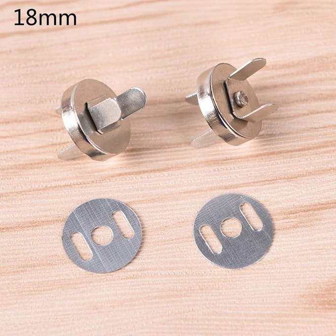 Lot de 10 fermoirs magnétiques pour sac à main 18MM beige