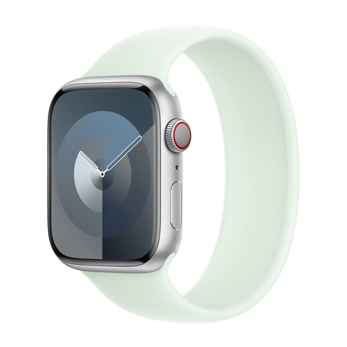 Apple Siliconen solobandje voor de Apple Watch | 44/45/46/49 mm - Maat 3 - Soft Mint
