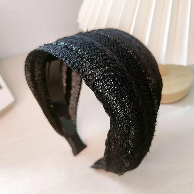 Brede Chiffon Stof Haarband Vrouwen Haarband Haaraccessoires Voor Dame 1pcs kaki