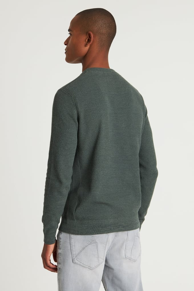 CHASIN’ Basal Mixed Pullover Balsam Green Größe: L | Pullover Outlet | Herren | Grün