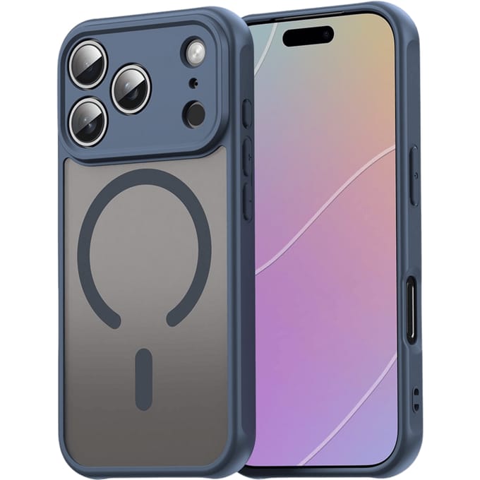 Mocaa Apple iPhone 17 Pro Slim Anti-Shock MagSafe Hoesje Blauw
