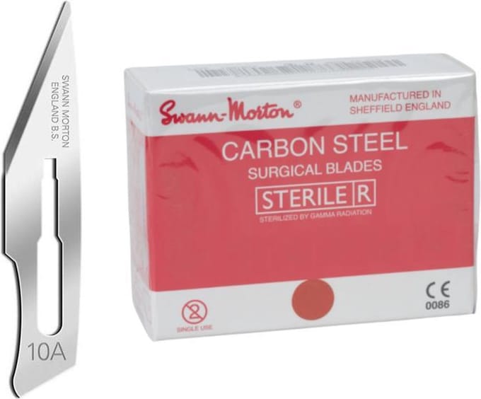 Swann Morton Scalpelmesjes - Steriel - Mesnummer 10A - REF 0202