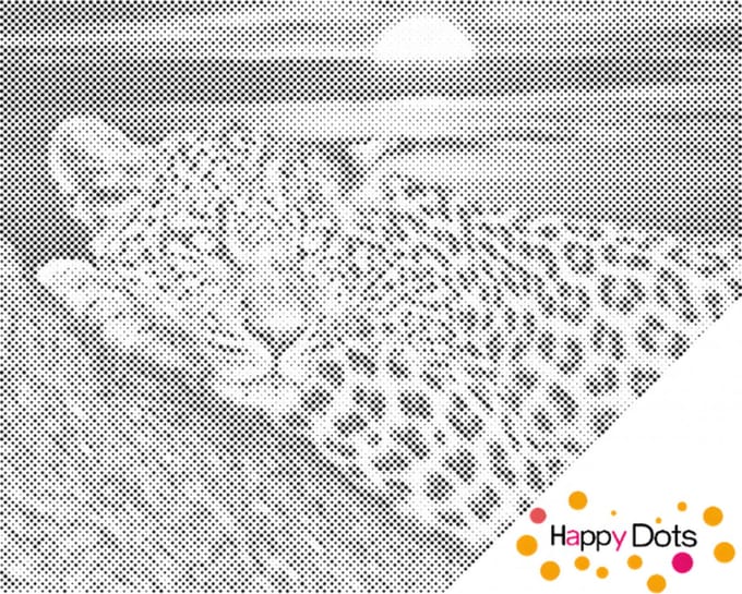 HappyDots DOT Painting Luipaard 40x50cm - Stippelschilderij