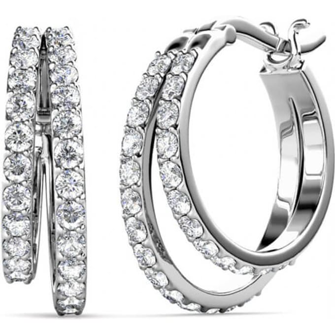 Duo Circlet Oorbellen - Oostenrijks kristal