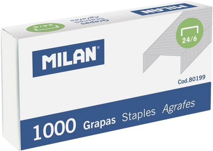 Nietjes 24/6, Zilver, Verpakking van 1000 Stuks