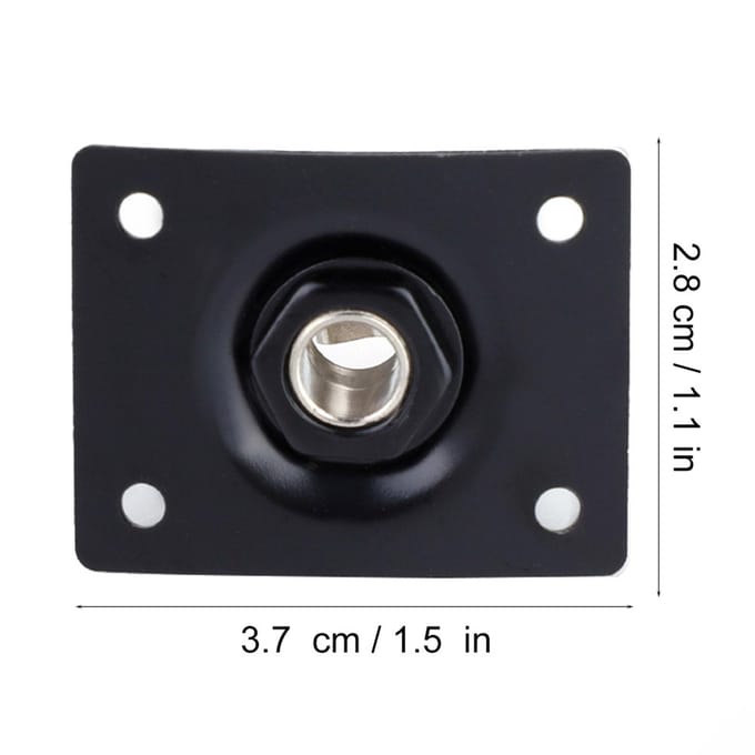 Rechthoekige Output Jack Plate Socket voor LP Stijl Elektrische Gitaar (Zwart) black
