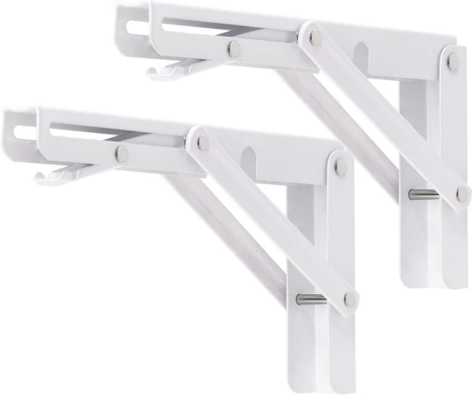Inklapbare plankbeugels 20 cm - Zwaar belastbare L-beugel voor werkbank - Set van 2