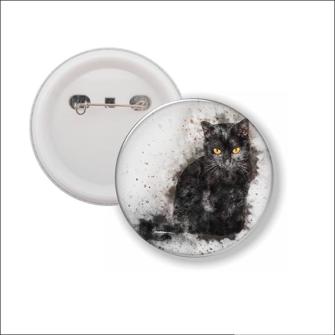 Button Met Speld -Kat