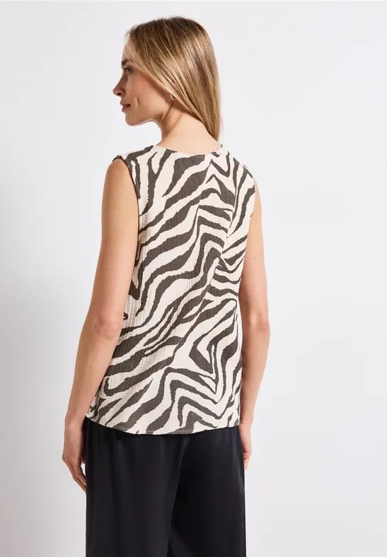 Gedessineerde blouse top