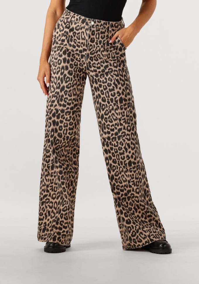 Catwalk Junkie Tailored Leopard Jeans Jeans Dames - Broek - Bruin - Maat 30