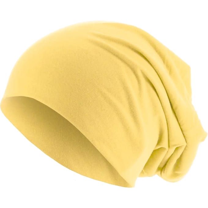 MSTRDS - Pastel Jersey Beanie vanilla one size Beanie Muts - Geel