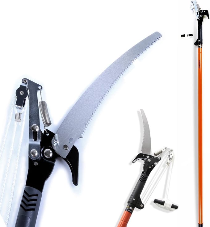 FUXTEC FX-TAS35 35 cm telescopische snoeischaar met bovenzaag