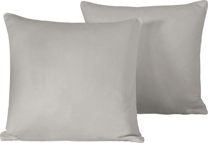 De Witte Lietaer Sierkussensloop Set Olivia Dove - 40 x 40 cm - Satijn Katoen