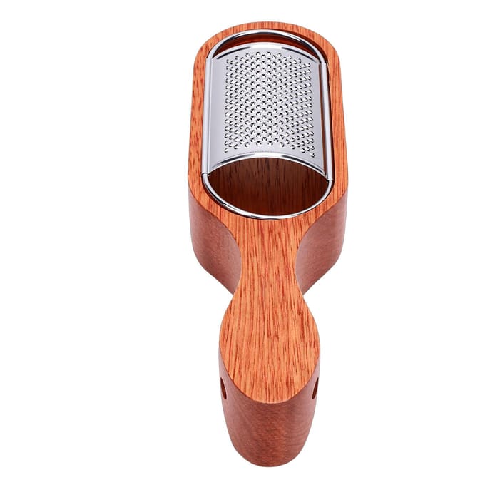 Râpe à fromage en bois avec manche Râpe à fromage avec espace de rangement Râpe de cuisine portative polyvalente Nettoyage facile brown