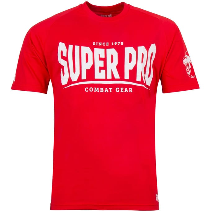 Super Pro T-Shirt S.P. Logo Rood/Wit Extra Large