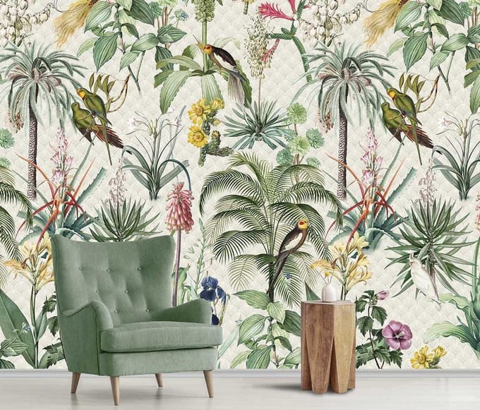 INGK - Floral Utopia Behang - Tropical Morning