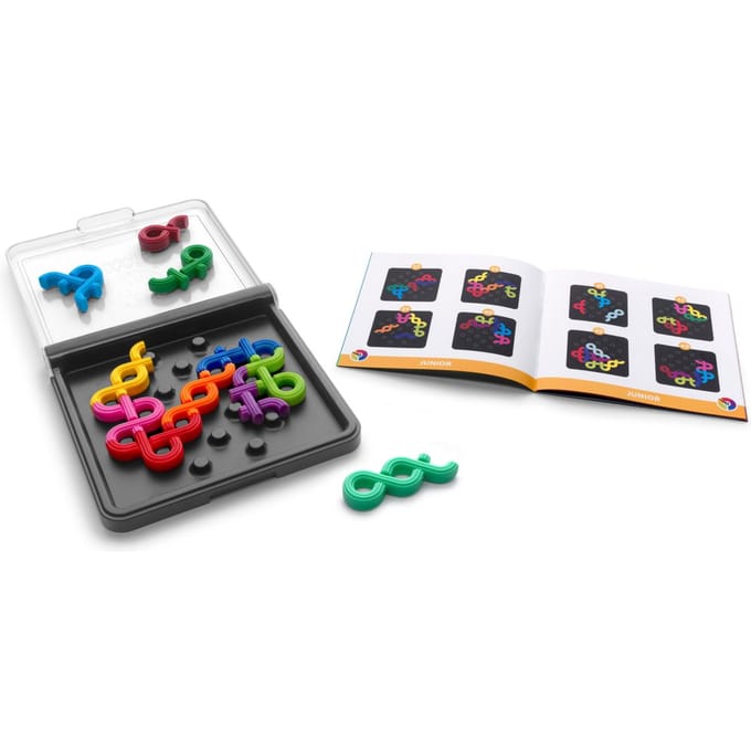 SmartGames IQ Noodles - Logisch Denkspel & Reispuzzel - 120 Opdrachten met Soft-Touch Knopen - Educatief Solospel - Vanaf 6 Jaar