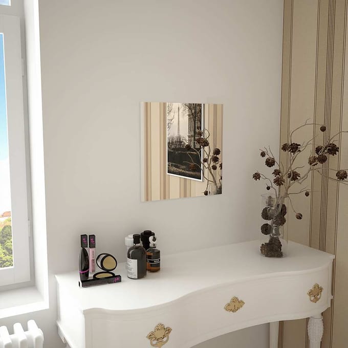 vidaXL - Wandspiegel - vierkant - 40x40 - cm - glas
