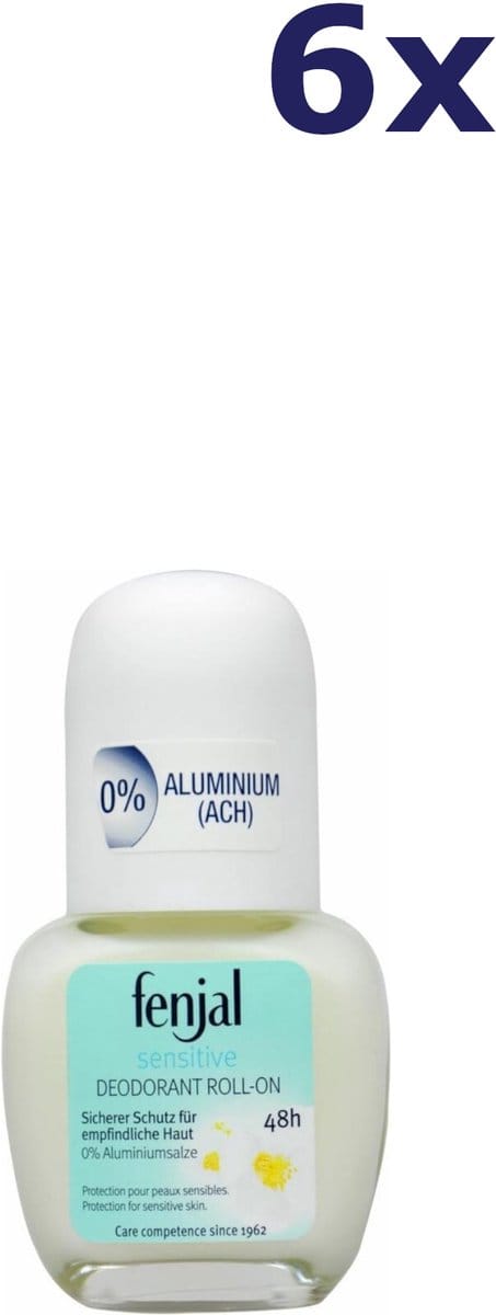 Fenjal - Crème Deodorant Roller Sensitive - 6 x 50 ml - Voordeelverpakking