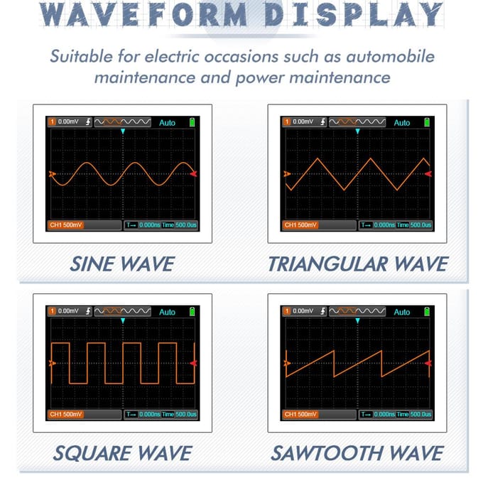 Oscilloscope 3 en 1, multimètre générateur de Signal, Oscilloscope portatif 2.8 pouces TFT multicolore