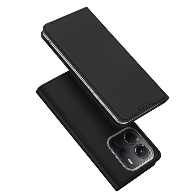 Dux Ducis Slim Softcase Bookcase voor de Xiaomi Redmi Note 14 (4G) - Zwart