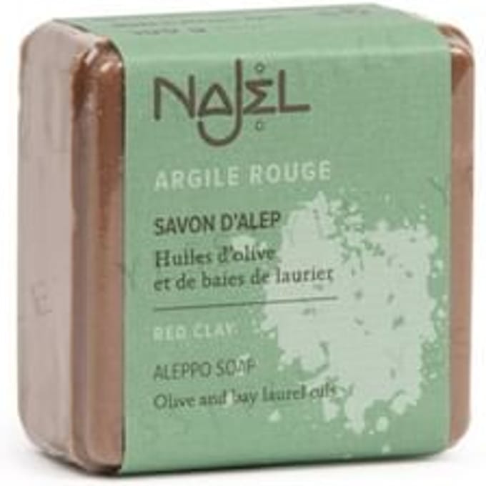 Najel - Aleppo scrubzeep rode klei - 100 gram - natuurlijke zeep