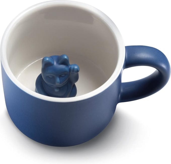 Donkey - Beker Gelukskat Maneki-Neko - blauw