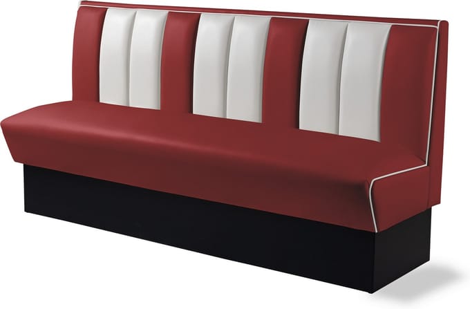 Bel Air Dinerbank Single Booth HW-180 Ruby