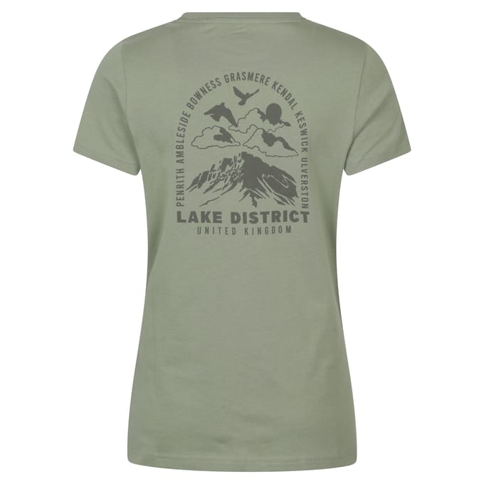 Mountain Warehouse Dames Lake District Sunset T-Shirt (Khaki Groen)