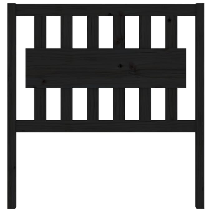 vidaXL - Hoofdbord - 95,5x4x100 - cm - massief - grenenhout - zwart
