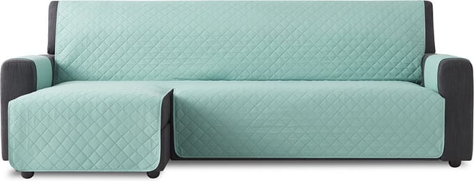 Duo quilt Chaise Longue Links - Bankbeschermer - 280cm breed - Jade - OekoTex keurmerk