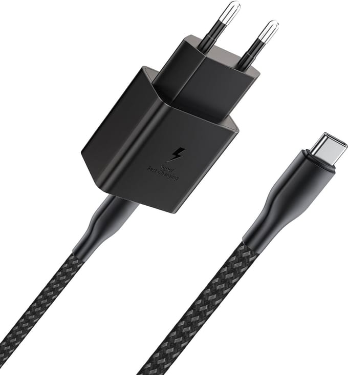 Oplader Set - Snellader Geschikt voor Samsung - 1 Meter - Met USB C Kabel - USB C Adapter - 30W Vermogen - - Adaptive Fast Charger - Stekkerblok