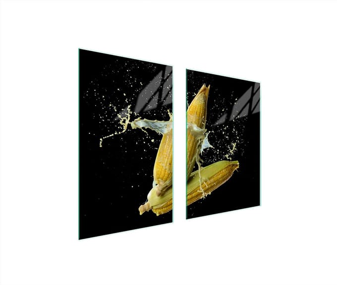 TMK ArtDeko Serie - Glazen Beschermplaat - 65x52 cm - Multicolor - Geharde Glas