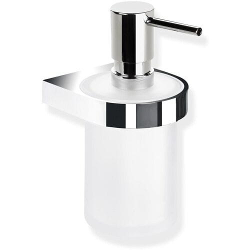 HEWI System 800 crystal glass soap dispenser with holder 800.06.11045