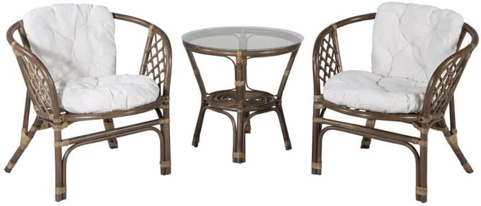 Svea - Tarek café set - naturel - rattan