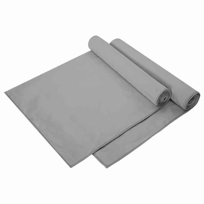 vidaXL - Sporthanddoeken - 2 - st - Donkergrijs - 140 - x - 70 - cm
