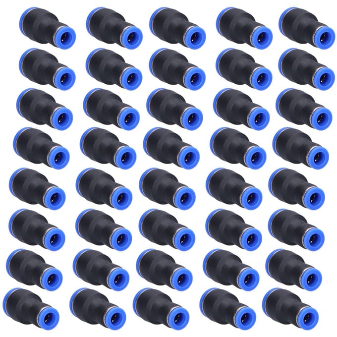 40 stuks Pneumatische Verloopconnector Recht Push-in Verloopstukken voor P12-8 Luchtslang