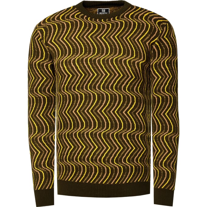 80s Design Fijn Gebreide Trui Met Ronde Hals